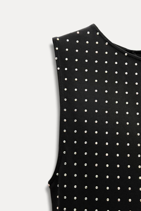 POLYAMIDE DRESS WITH RHINESTONES - Image 8