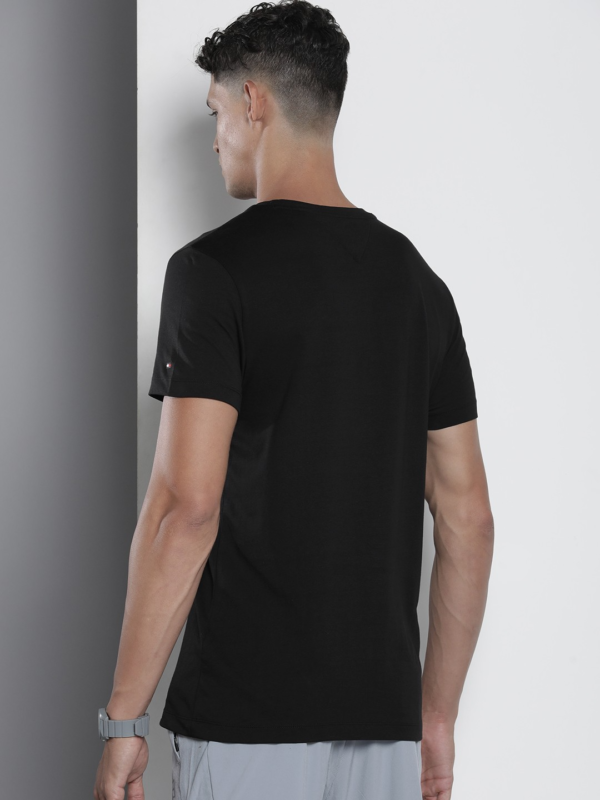 Brand Logo Printed Pure Cotton Slim Fit T-shirt - Image 4