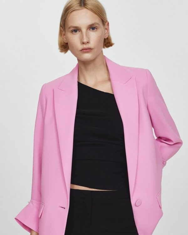 Single breasted longline blazer