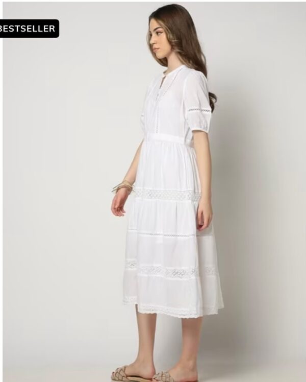 GAP slim fit tiered dress with camisole - Image 2