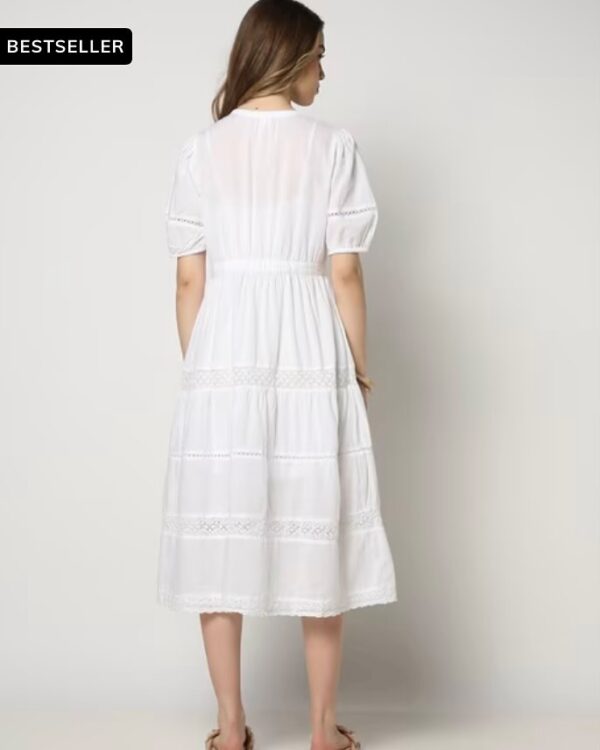 GAP slim fit tiered dress with camisole - Image 3