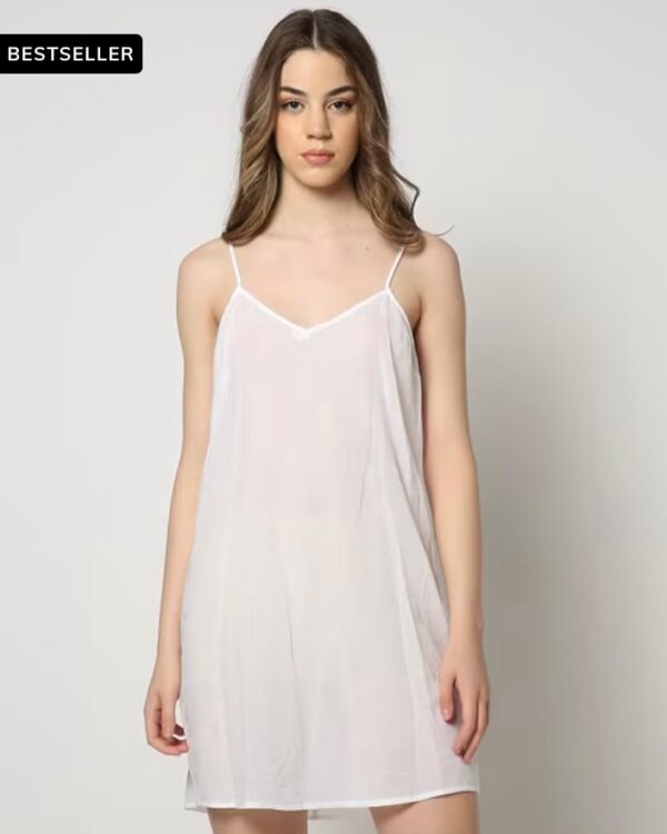 GAP slim fit tiered dress with camisole - Image 4
